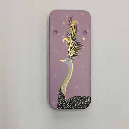 Magnetic Needle Tin Case Pink Ostrich