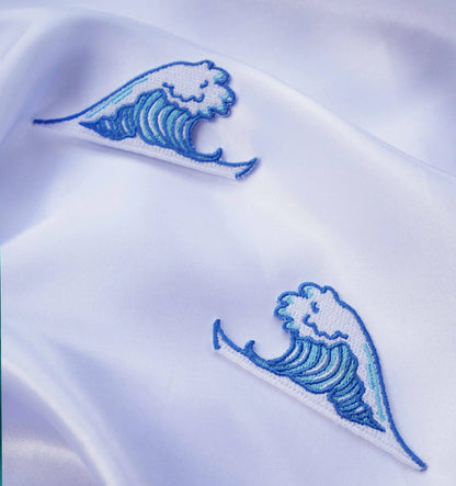Pair of Wave Iron On Patches