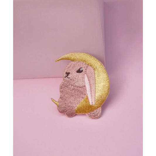 Rabbit Moon Iron on Patch