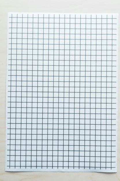 Large Washable Sashiko Transfers, Grid, Persimmon and Circles