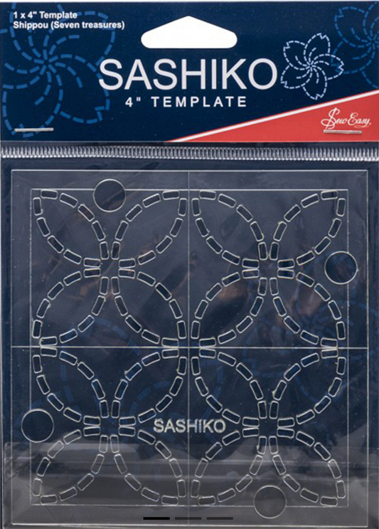 Shippou (Seven Treasures) Sashiko Template 4"