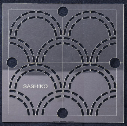 Waves Seigaiha Sashiko Stencil by SewEasy 4"