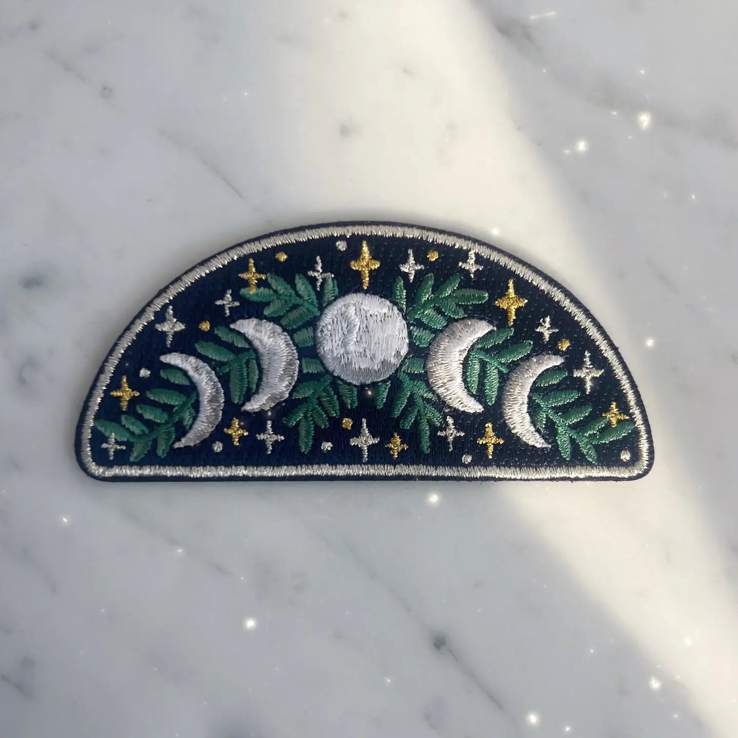 Iron on Moon Phase Embroidery Patch