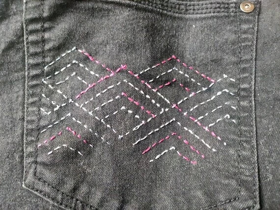 Sashiko | Visible Mending | Washable Transfers | Removable Mending Transfers