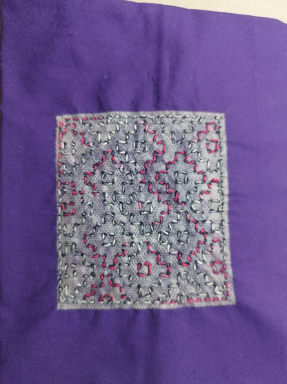 Square Washable Sashiko Transfer, Removable Mending Transfers