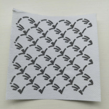 Square Washable Sashiko Transfer, Removable Mending Transfers