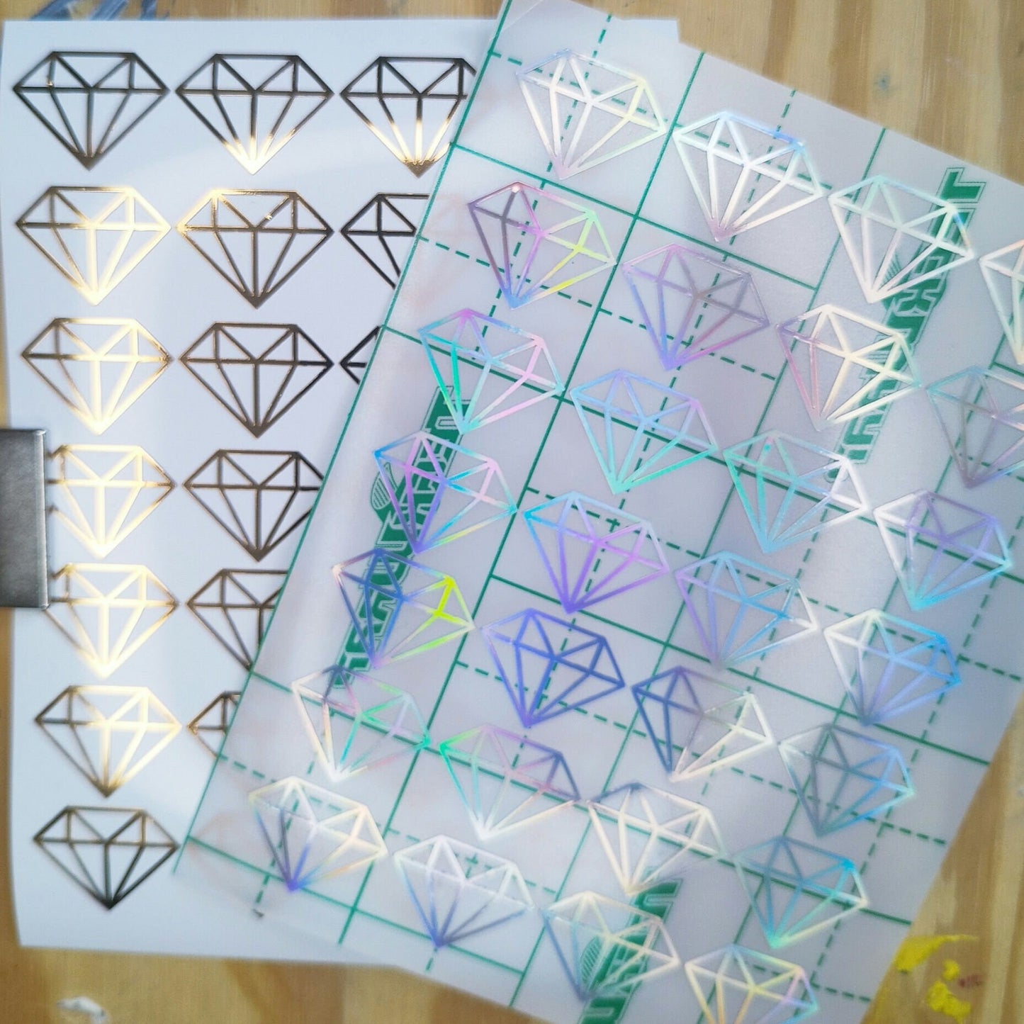 Diamond Stickers Holographic or Gold