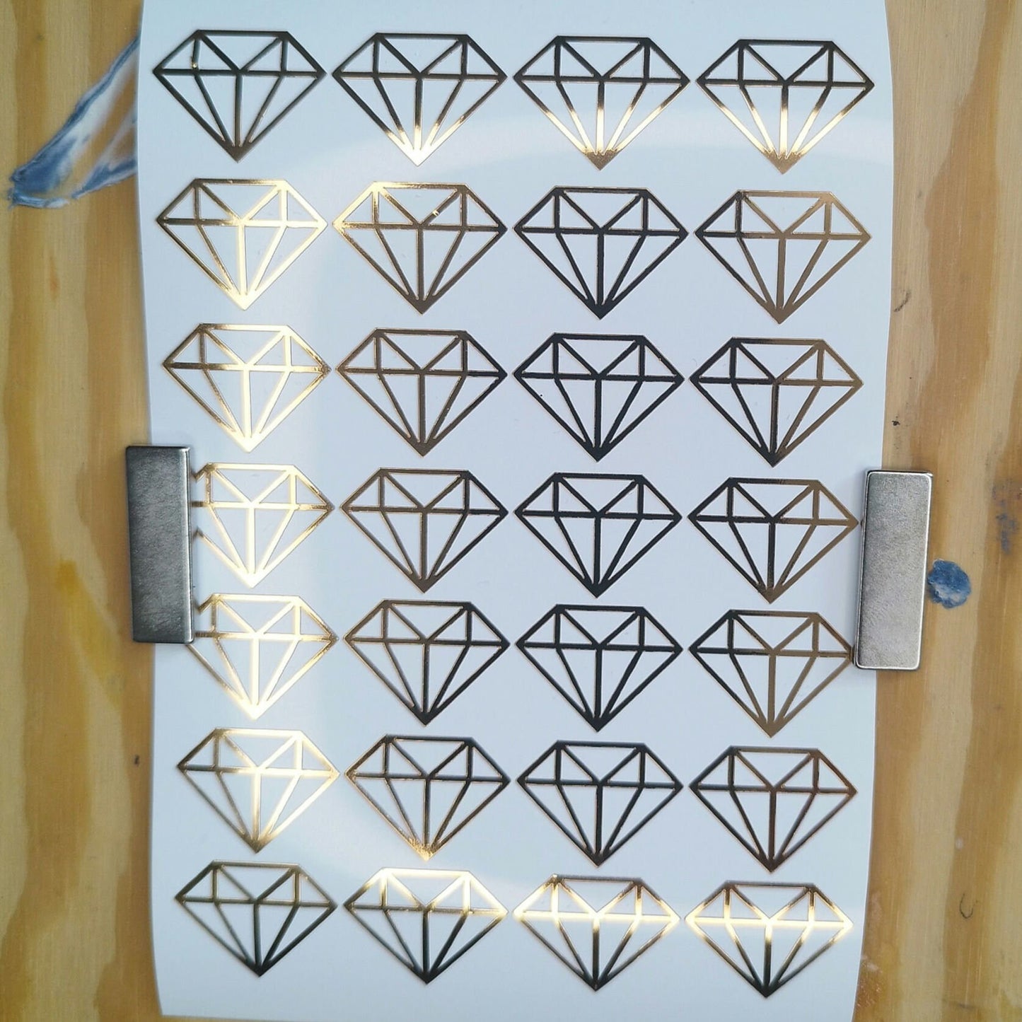 Diamond Stickers Holographic or Gold