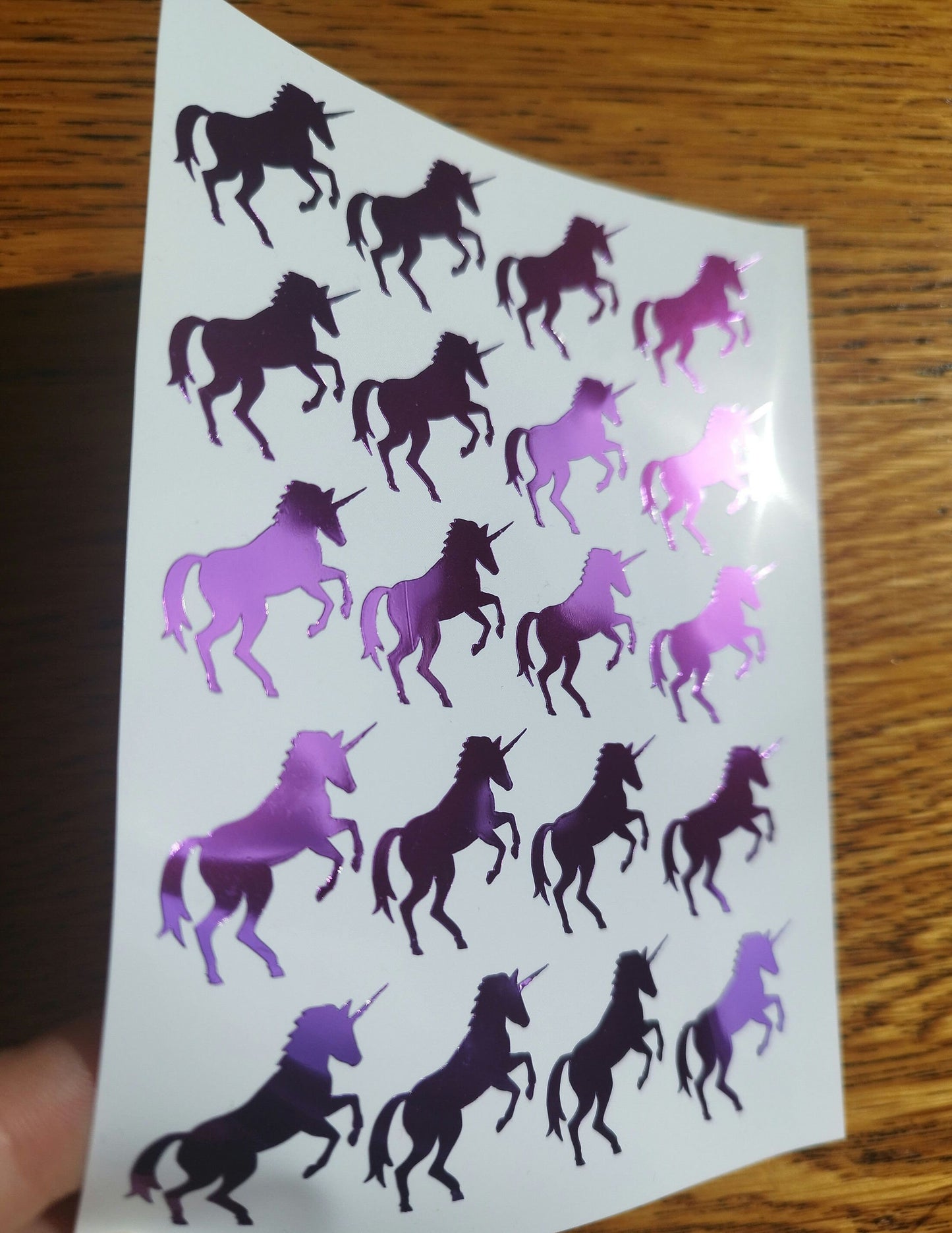 Purple Chrome Unicorn Stickers