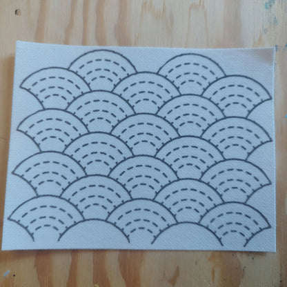 Sashiko | Visible Mending | Washable Transfers | Removable Mending Transfers