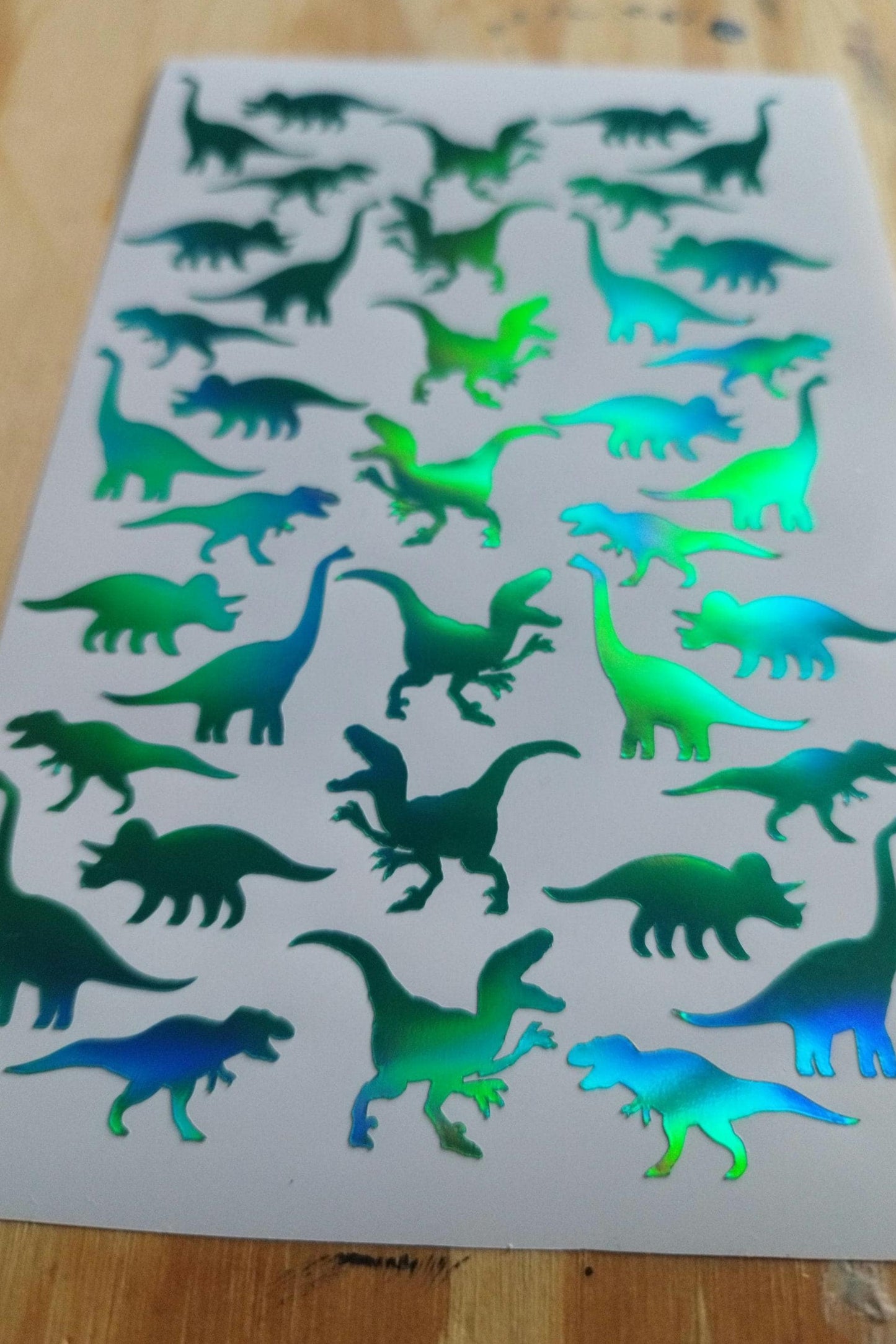 Dinosaur Stickers in Chrome Green