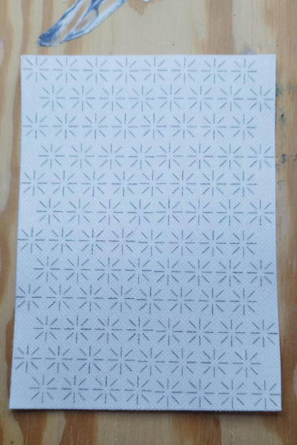 Washable Sashiko  Cherry Blossom and Japanese Bell Flower Transfers | Removable Visible Mending Transfers