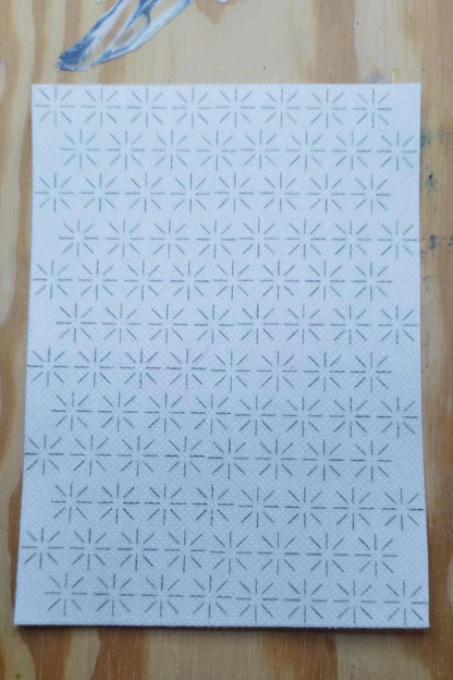 Washable Sashiko  Cherry Blossom and Japanese Bell Flower Transfers | Removable Visible Mending Transfers