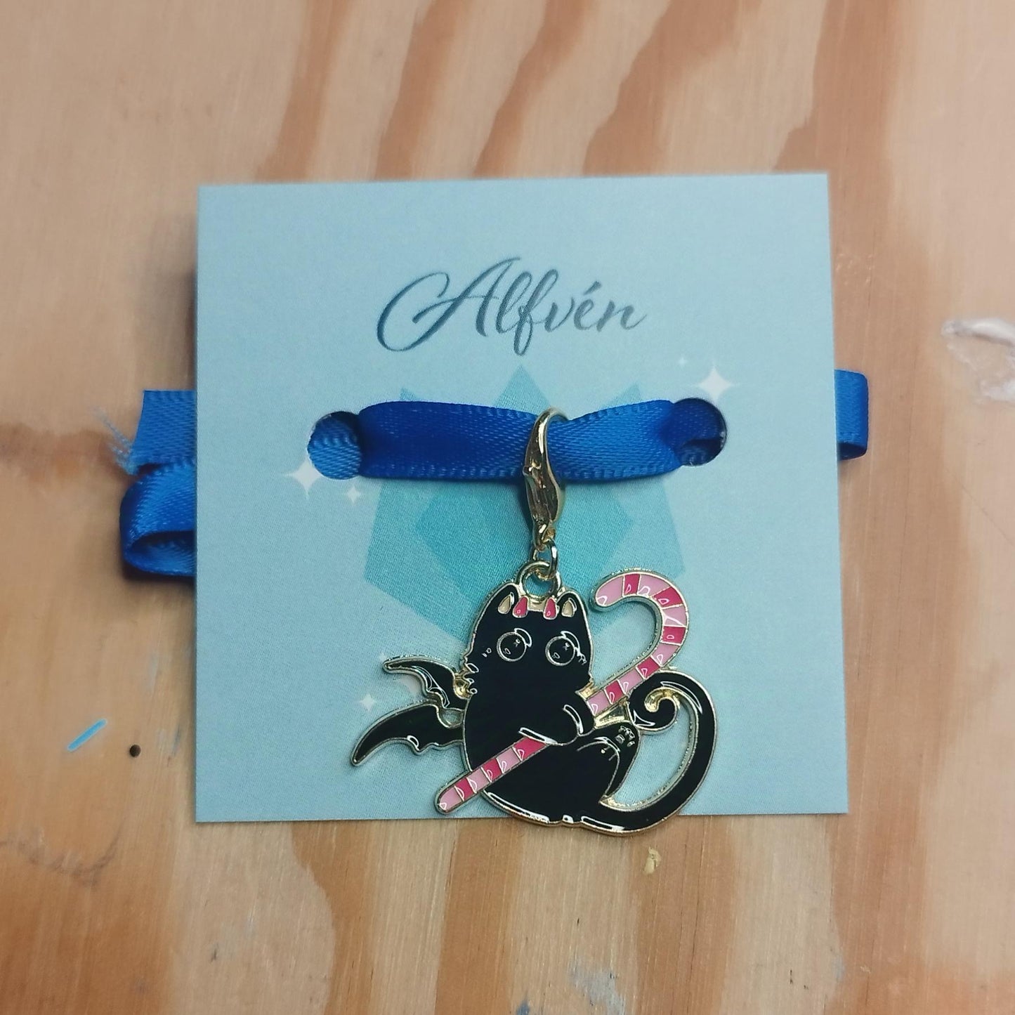 Candy Demon Cat Stitch Marker