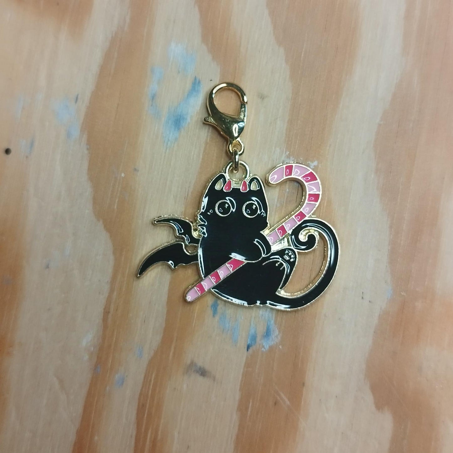 Candy Demon Cat Stitch Marker