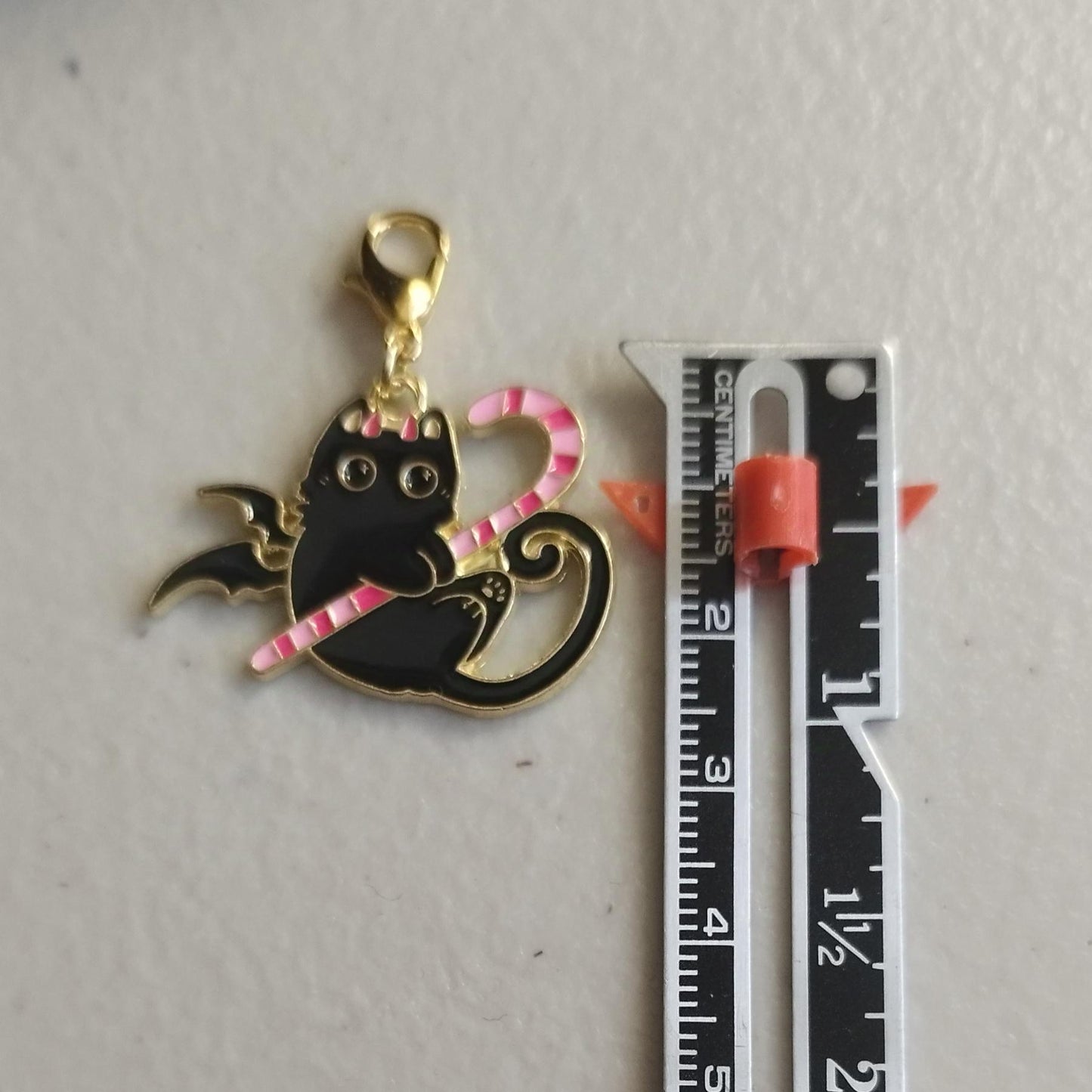 Candy Demon Cat Stitch Marker