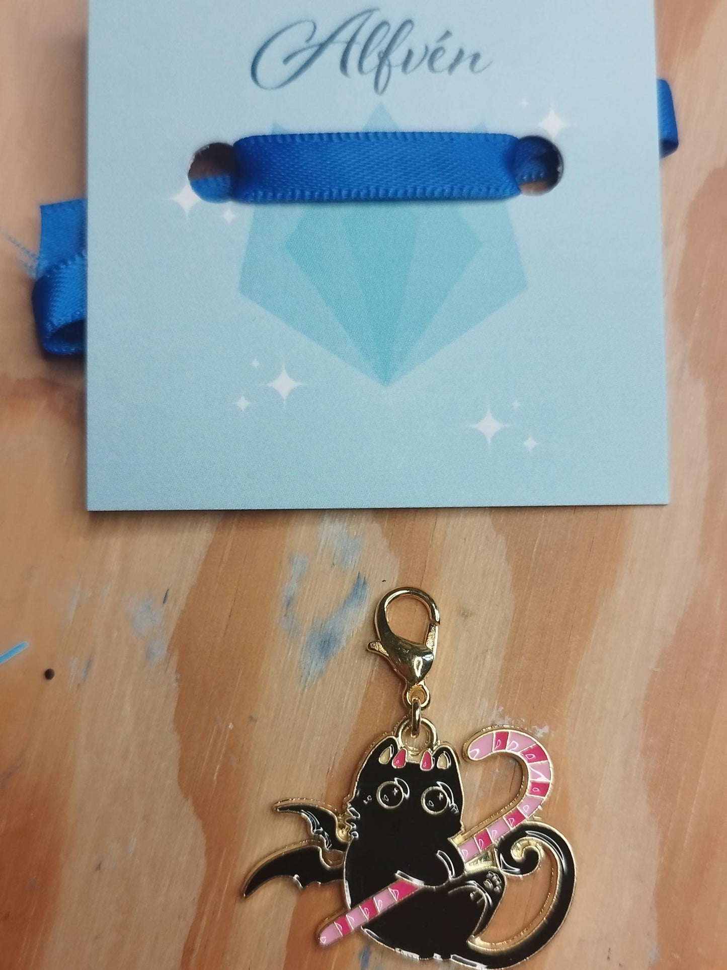 Candy Demon Cat Stitch Marker