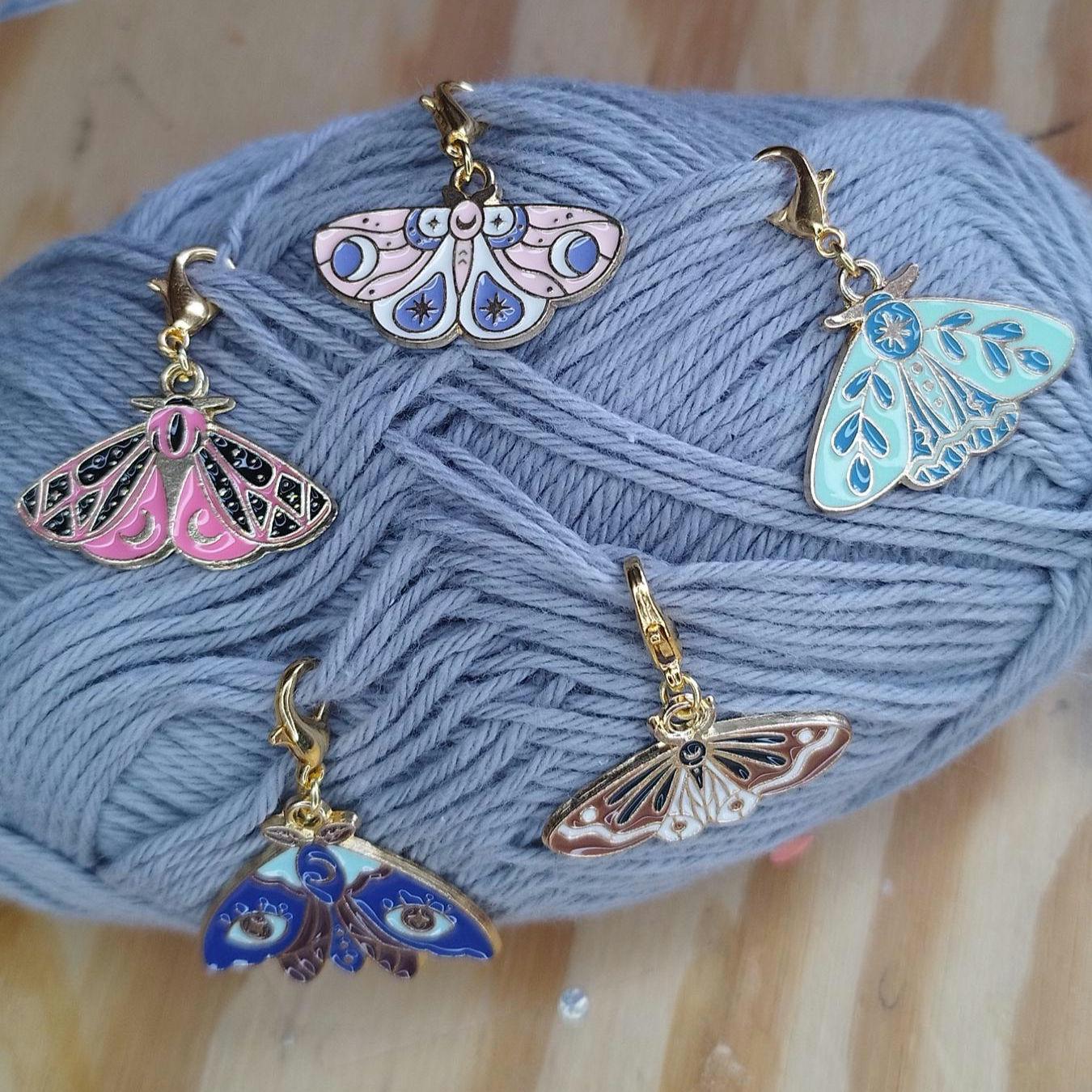 Set of Moth Stitch Markers