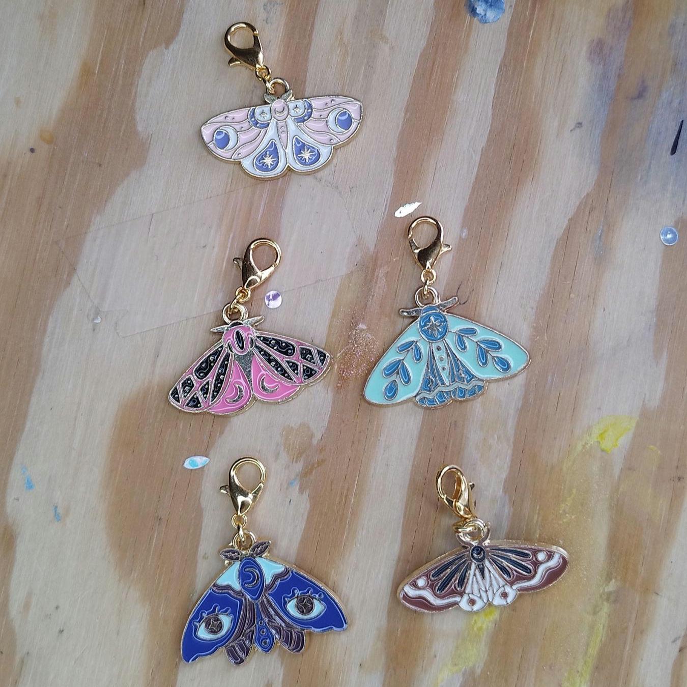 Set of Moth Stitch Markers