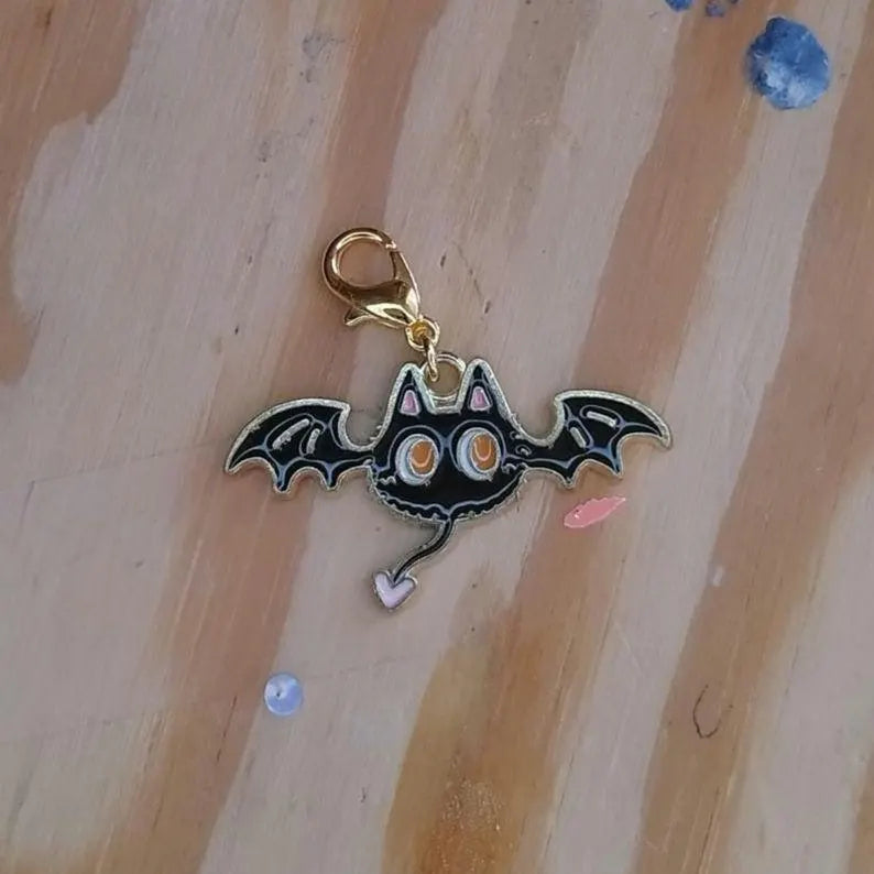 Black Bat Stitch Marker