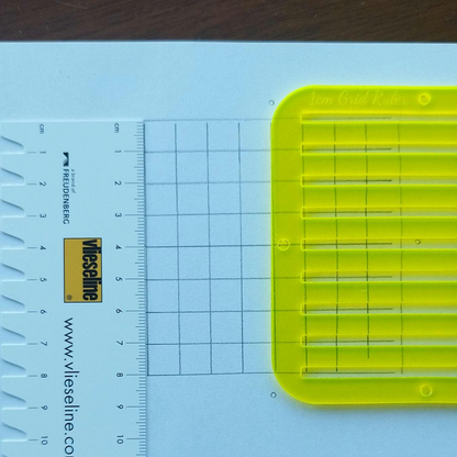 1cm Grid Ruler Transluscent Yellow