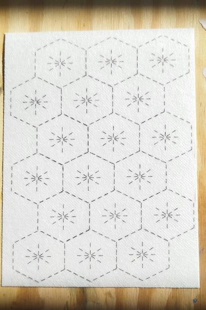 Washable Sashiko Transfers