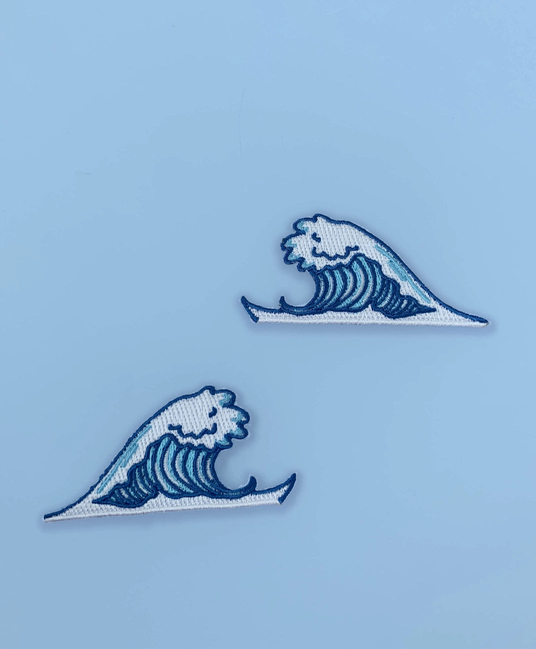 Pair of Wave Iron On Patches
